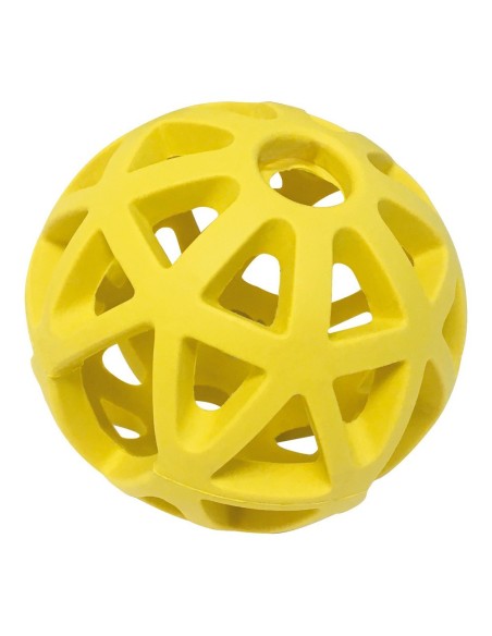 Jouet chien caoutchouc balle creuse 7cm