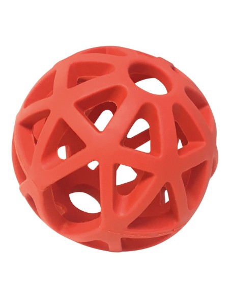 Jouet chien caoutchouc balle creuse 7cm