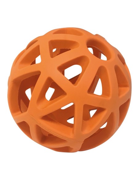 Jouet chien caoutchouc balle creuse 7cm