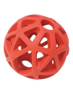 Jouet chien caoutchouc balle creuse 9cm 2