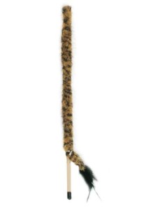 Canne à pêche peluche et plumes pour chat