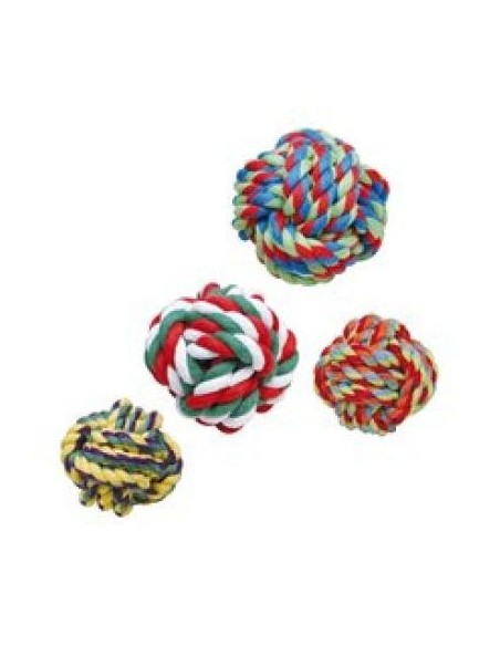 Balle colorée en corde coton