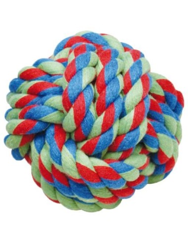 Balle colorée en corde coton