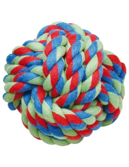 Balle colorée en corde coton