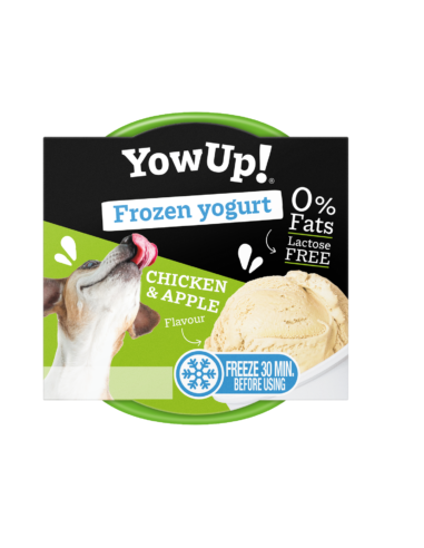 Yaourt glacé tartare de poulet et pomme pour chien et chat - Yowup