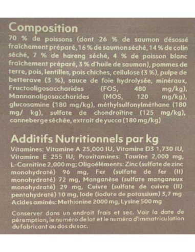 Croquettes sans céréales allégées au saumon pour chat - Instinctiv crOc