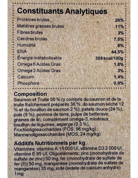 Croquettes sans céréales au saumon pour chien - INSTINCTIV CROC