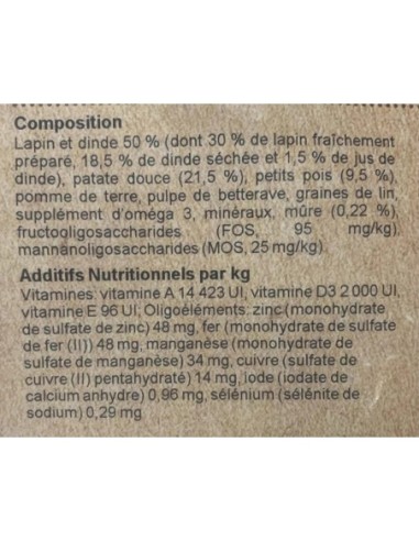 Croquette sans céréales au lapin pour chien adulte - INSTINCTIV CROC