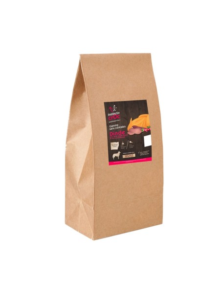 Croquettes sans céréales à la dinde pour chien de grande Race  - INSTINCTIV CROC