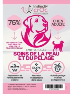 Croquette vétérinaires Peptide+ soin de la peau et du pelage - INSTINCTIV CROC