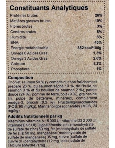 Croquettes sans céréales au thon pour chien - INSTINCTIV CROC