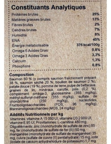 Croquettes sans céréales au saumon pour chiot de grande race - INSTINCTIV CROC