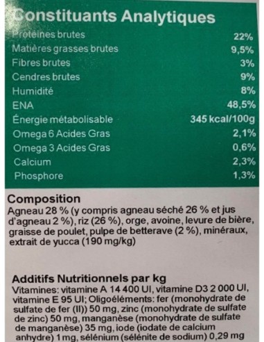 Croquette Super Premium Agneau chien - INSTINCTIV CROC