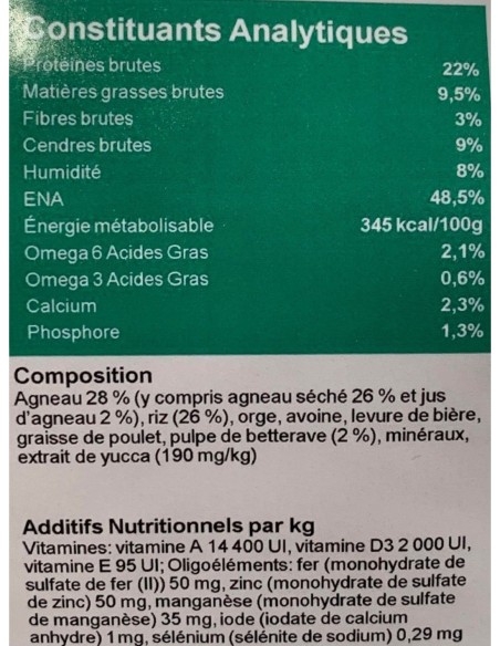 Croquette Super Premium Agneau chien - INSTINCTIV CROC