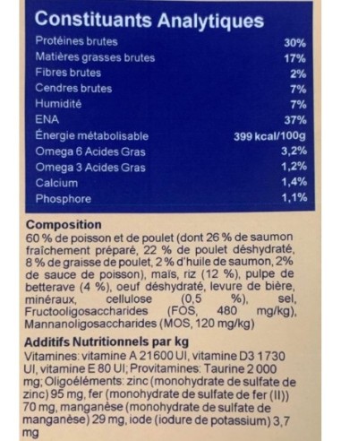 Croquettes Super Premium Saumon et Poulet chat - INSTINCTIV CROC