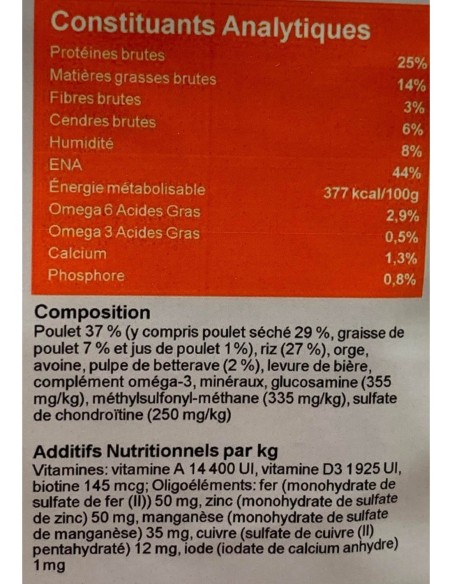 Croquette Super Premium Poulet Chien Grande Race - INSTINCTIV CROC