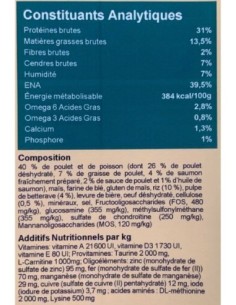 Croquettes Super Premium au poulet et au poisson pour chat Senior - INSTINCTIV CROC 2