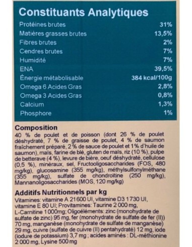 Croquettes Super Premium au poulet et au poisson pour chat Senior - INSTINCTIV CROC