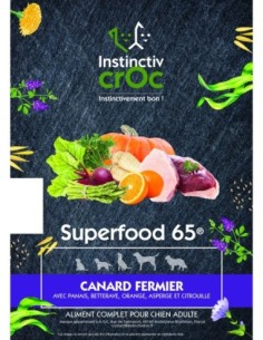 Croquettes superfood sans céréales au canard fermier pour chien - INSTINCTIV CROC