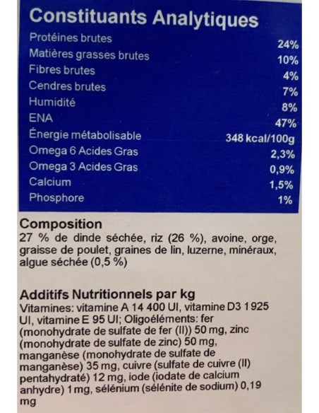 Croquettes Super Premium à la dinde pour chien - INSTINCTIV CROC