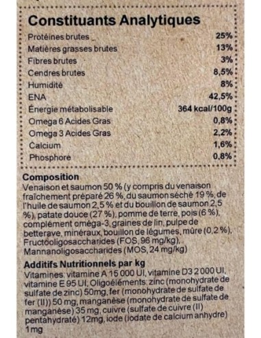 Croquettes sans céréales au venaison pour chien - INSTINCTIV CROC