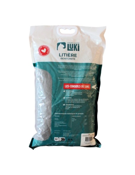 Litière Bentonite agglomérante sans odeur - avec charbon actif intégré 5litres