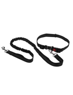 Ensemble mains-libres - Laisse extensible + ceinture - noire