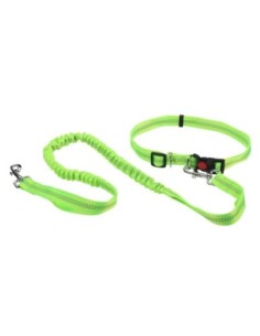 Ensemble mains-libres - Laisse extensible + ceinture - fluo