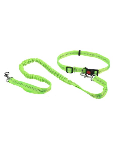 Ensemble mains-libres - Laisse extensible + ceinture - fluo