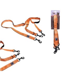 Laisse multi-position en nylon en 1,8mètres et avec absorbeur de chocs