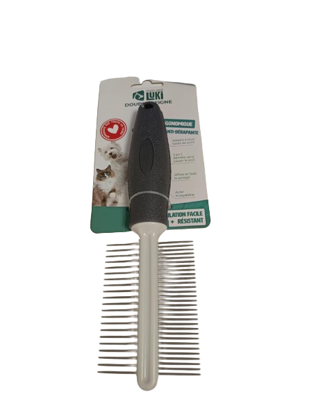 Double peigne démêlant avec poignet ergonomique - Mon Ami Luki
