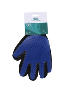 GANT DE TOILETTAGE ROUGE OU BLEU 22X18CM 2