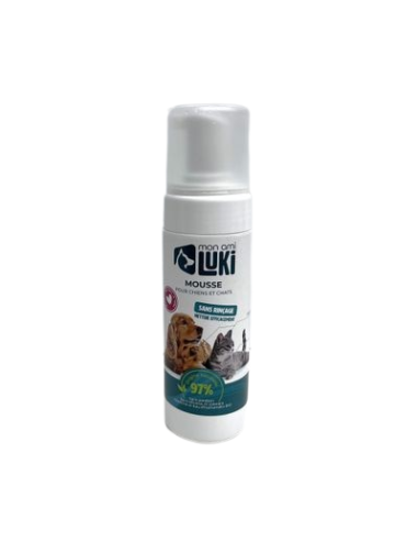 Mousse sans rinçage pour chiens et chats 150 mL - Mon Ami Luki