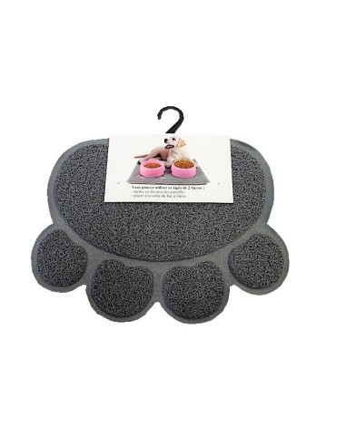 Tapis gamelle / litière patoune Anthracite