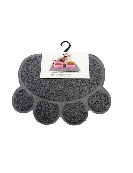 Tapis gamelle / litière patoune Anthracite