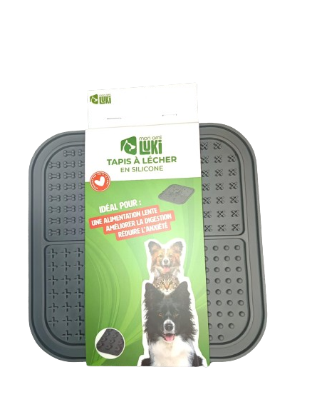 Tapis à lécher en silicone pour chien et chat - Mon Ami Luki