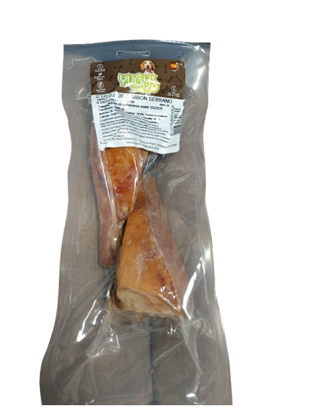 2 demi-os de jambon serrano 370GR  (emballé sous vide) - friandises naturelles pour chien