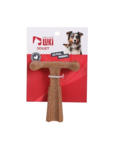 JOUET MARTEAU A MACHER MARQUE DENTS PM 10X8X3CM - POUR CHIEN