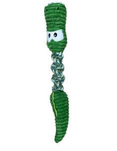 Jouet peluche avec corde en forme de crocodile vert - Mon ami Luki