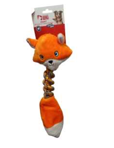 Jouet peluche avec corde en forme de renard - Mon ami Luki