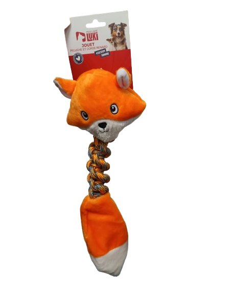 Jouet peluche avec corde en forme de renard - Mon ami Luki