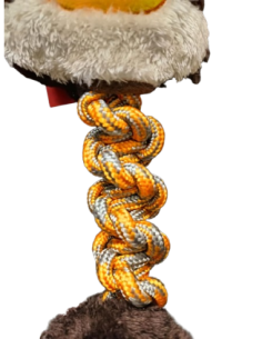 Jouet peluche avec corde en forme de canard marron - Mon ami Luki 2