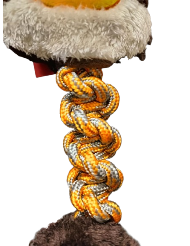 Jouet peluche avec corde en forme de canard marron - Mon ami Luki