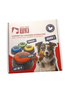 Coffret de 4 buzzers interactif avec fonction d'enregistrement – Mon ami Luki