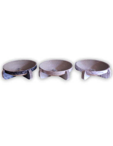 Griffoir incurvé 44x13x44cm imprime assorti noir ou taupe ou blanc - Mon Ami Luki