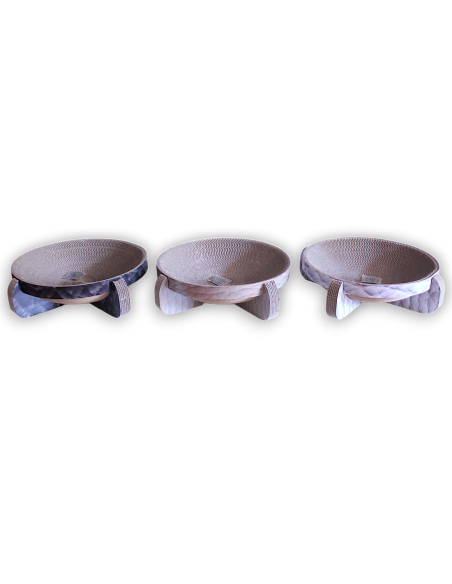 Griffoir incurvé 44x13x44cm imprime assorti noir ou taupe ou blanc - Mon Ami Luki