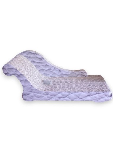 Griffoir forme canape allonge 60x25x22cm- imprime ass noir, taupe, blanc