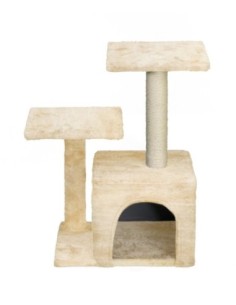 Arbre à chat avec refuge intégré 40x29x60cm - couleur écru