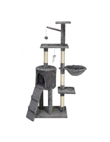 Arbre à chat grande taille 49x35x138 cm - couleur au choix: anthracite ou écru