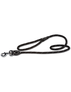 Ensemble laisse + collier ROUNDROPE BLACKREFLECT 10